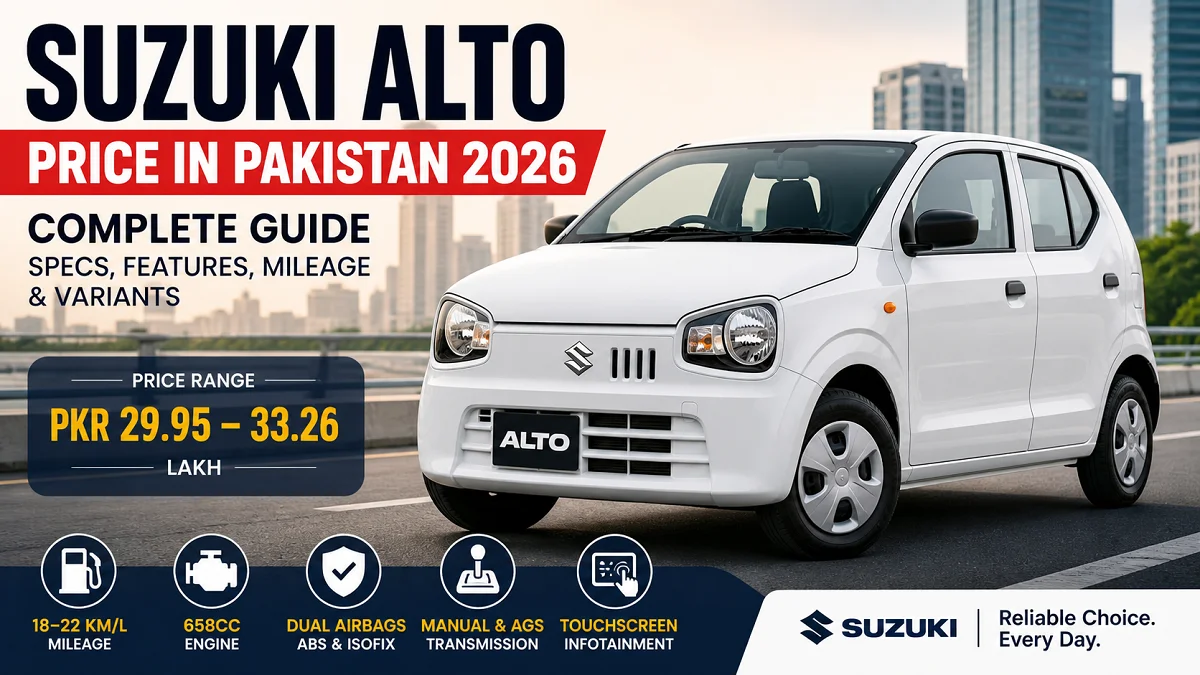 Suzuki Alto Price in Pakistan 2026, New Specs & Features