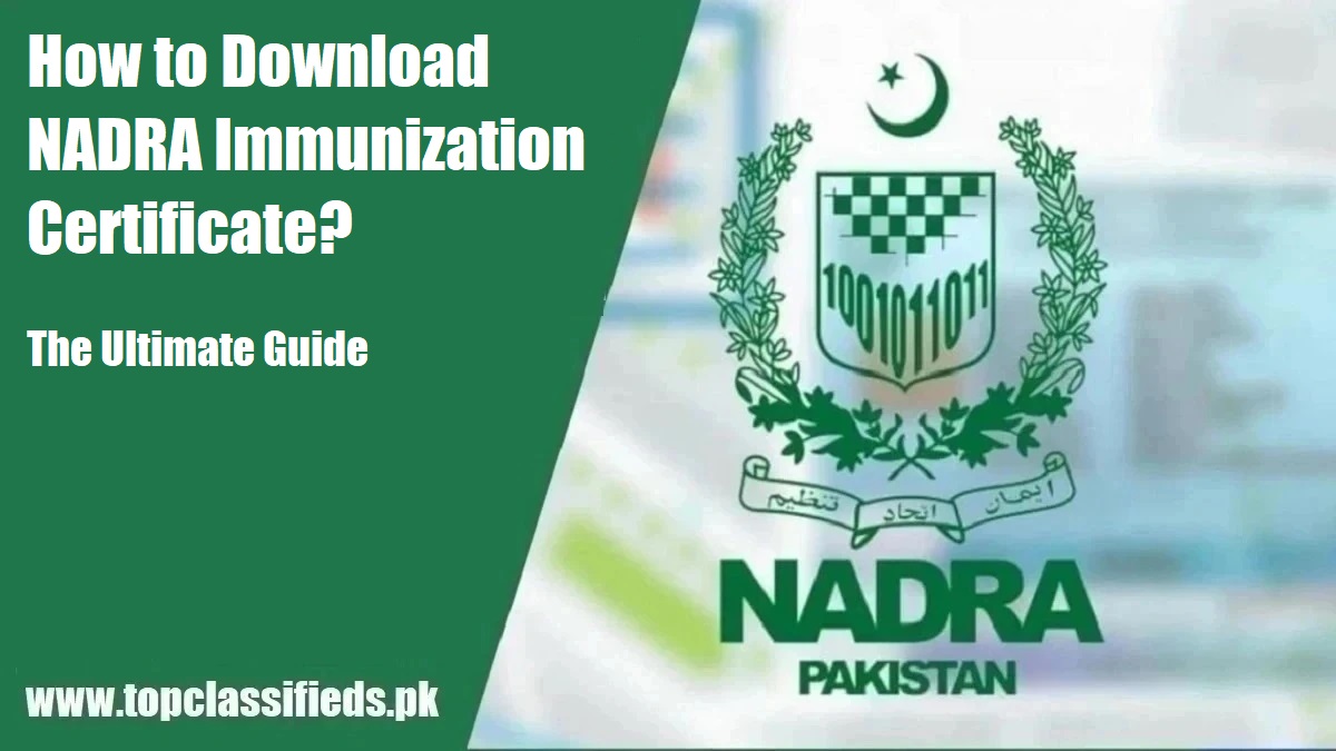 NADRA Immunization Certificate Download