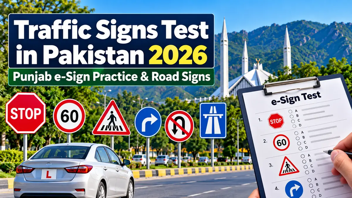 Pakistan Traffic Signs Test 2026