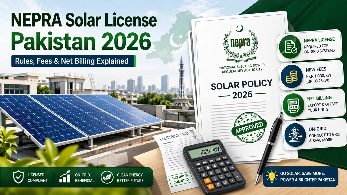 NEPRA Solar License Fee in Pakistan