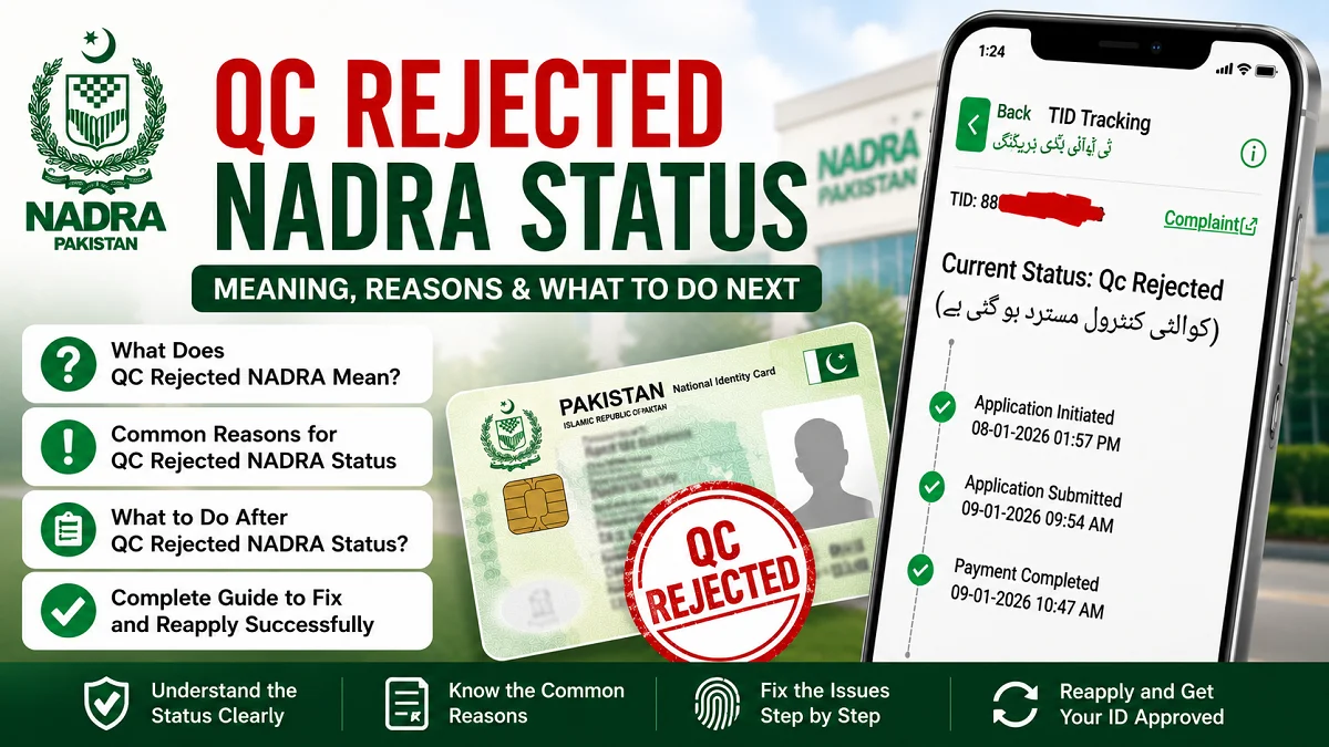 QC Rejected NADRA Status