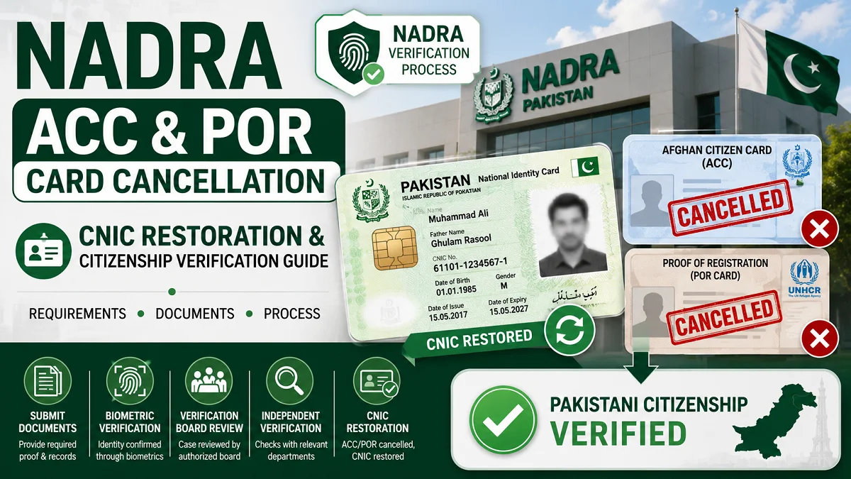 NADRA ACC & POR Card Cancellation Guide to CNIC Restoration