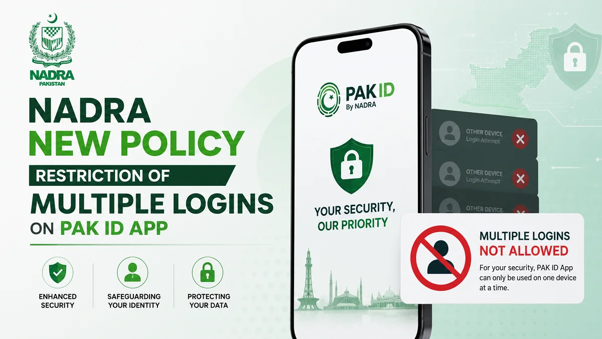NADRA Restricted Multiple Logins on Pak ID App New Update