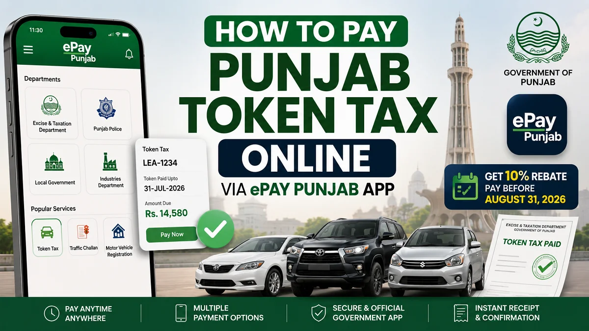 Punjab Token Tax Online Payment via ePay Punjab App