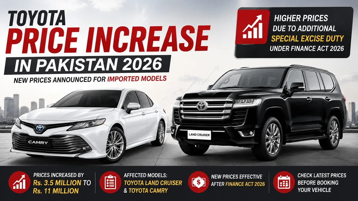 Toyota Prices Increase Pakistan
